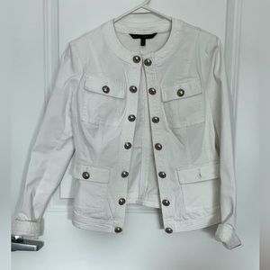 White House Black Market fitted military style jacket